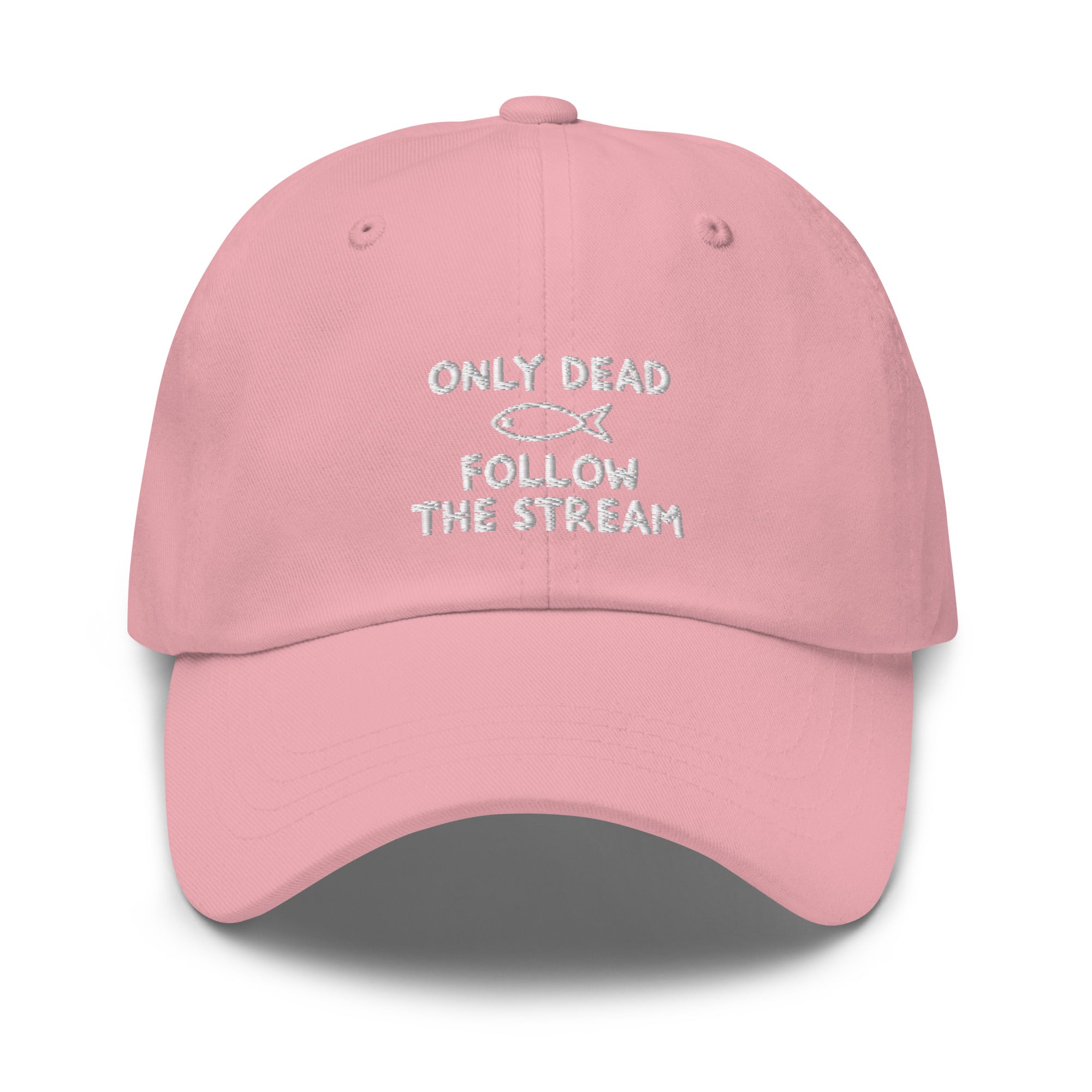 Sail & Doxie Boat Cap in Pink – Only Dead Fish Follow The Stream
