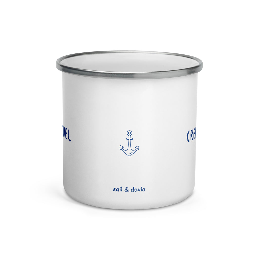 Sail & Doxie Enamel Mug – Crew's Fuel
