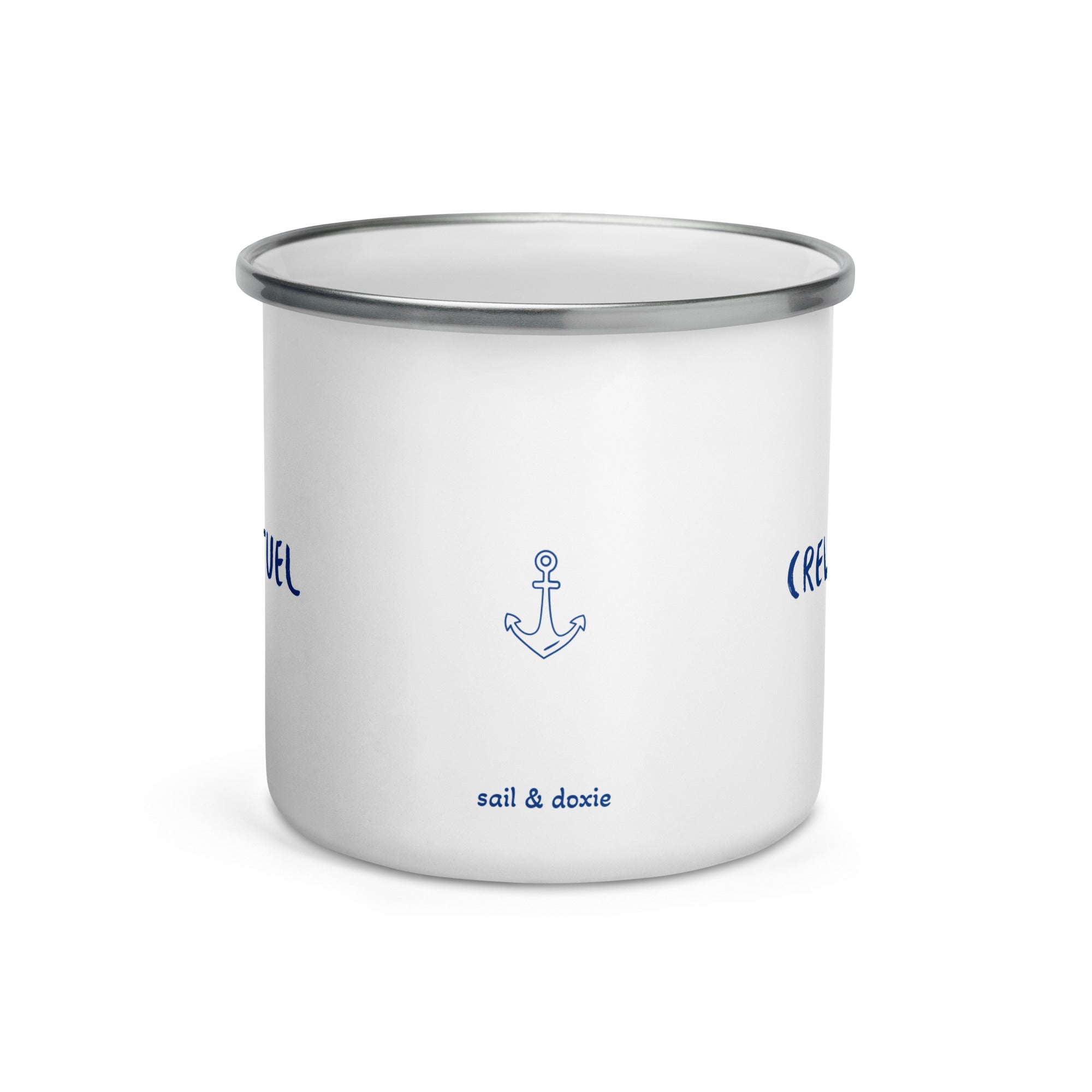 Sail & Doxie Enamel Mug – Crew's Fuel