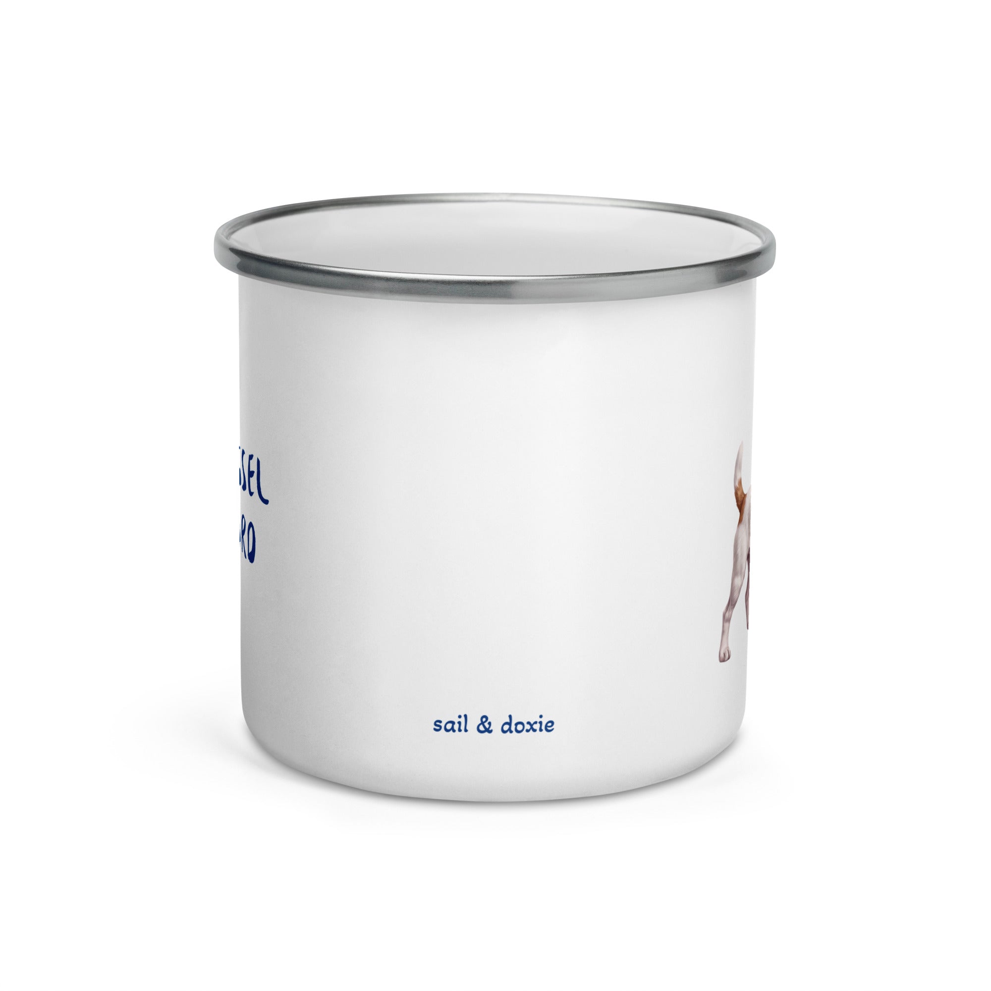 Sail & Doxie Enamel Mug – Jack Russel On Board