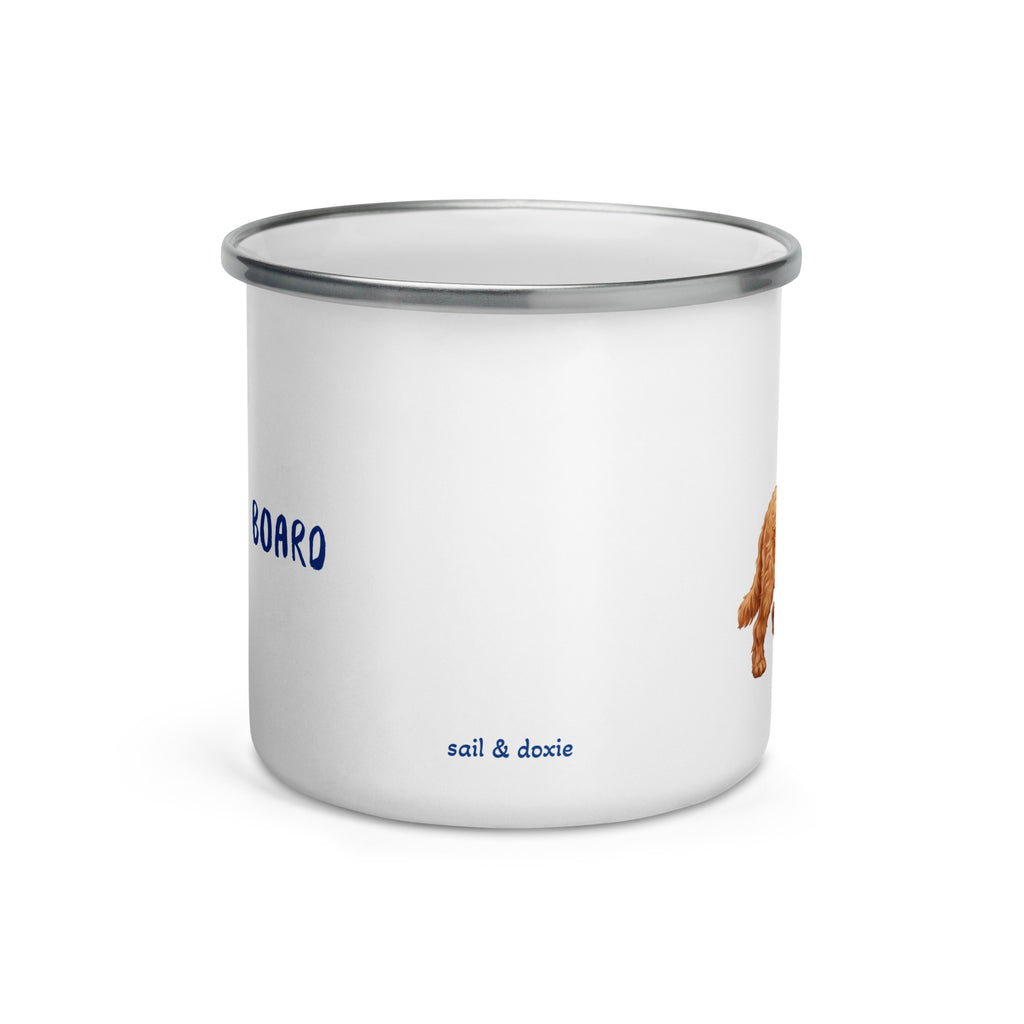 Sail & Doxie Enamel Mug – Doodle On Board