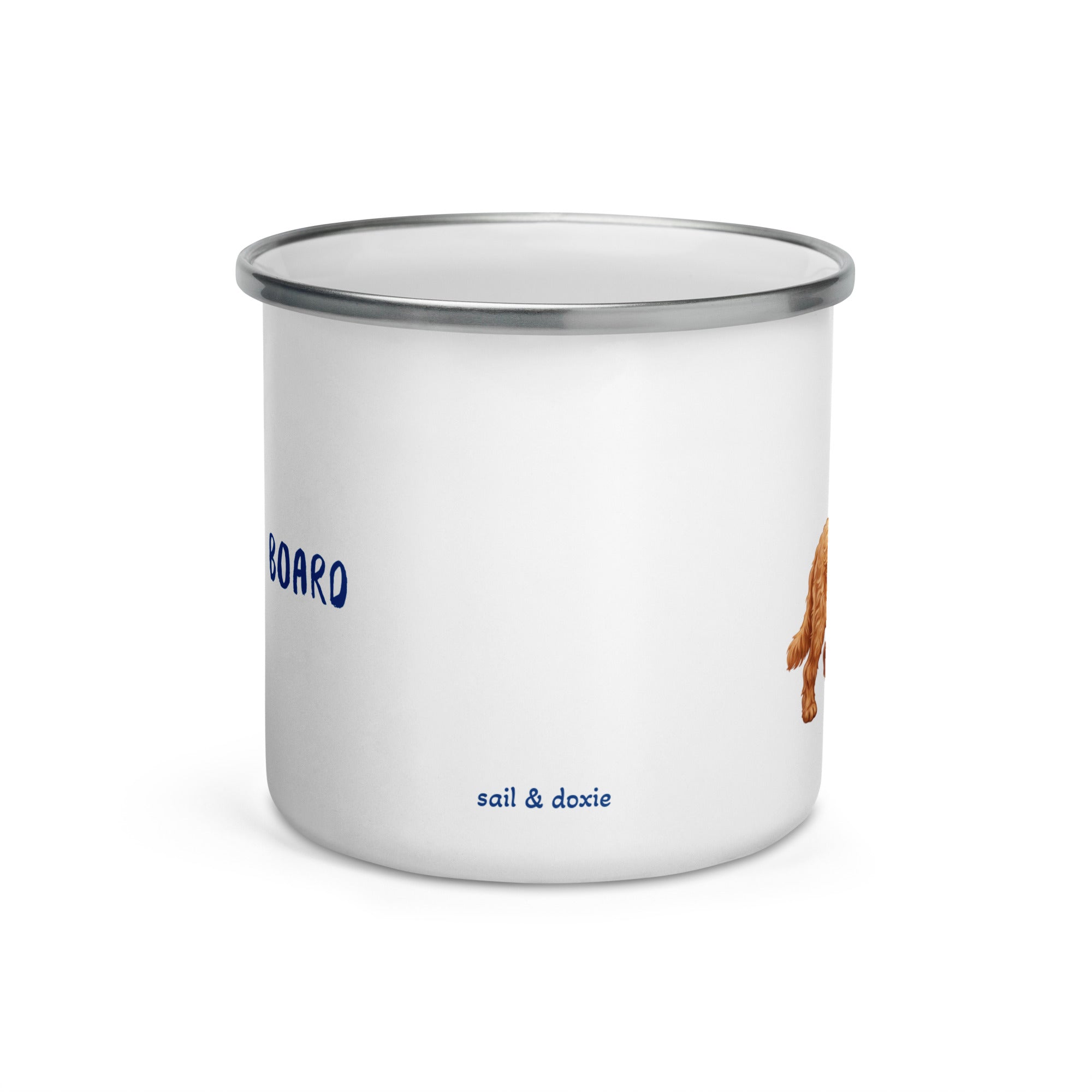 Sail & Doxie Enamel Mug – Doodle On Board