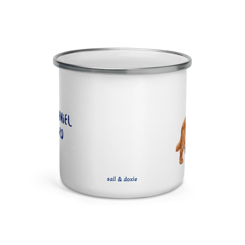 Sail & Doxie Enamel Mug – Cocker Spaniel On Board