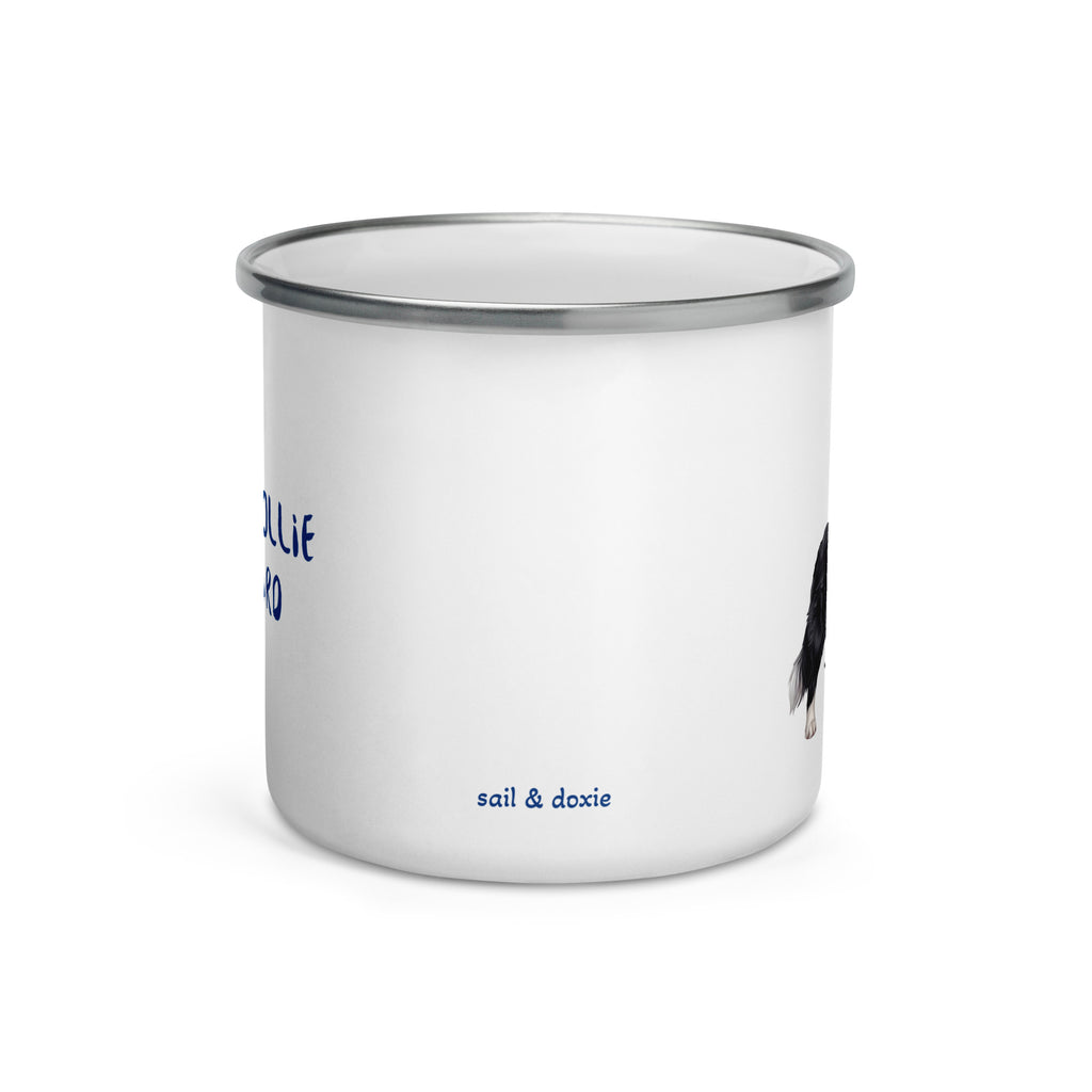 Sail & Doxie Enamel Mug – Border Collie On Board