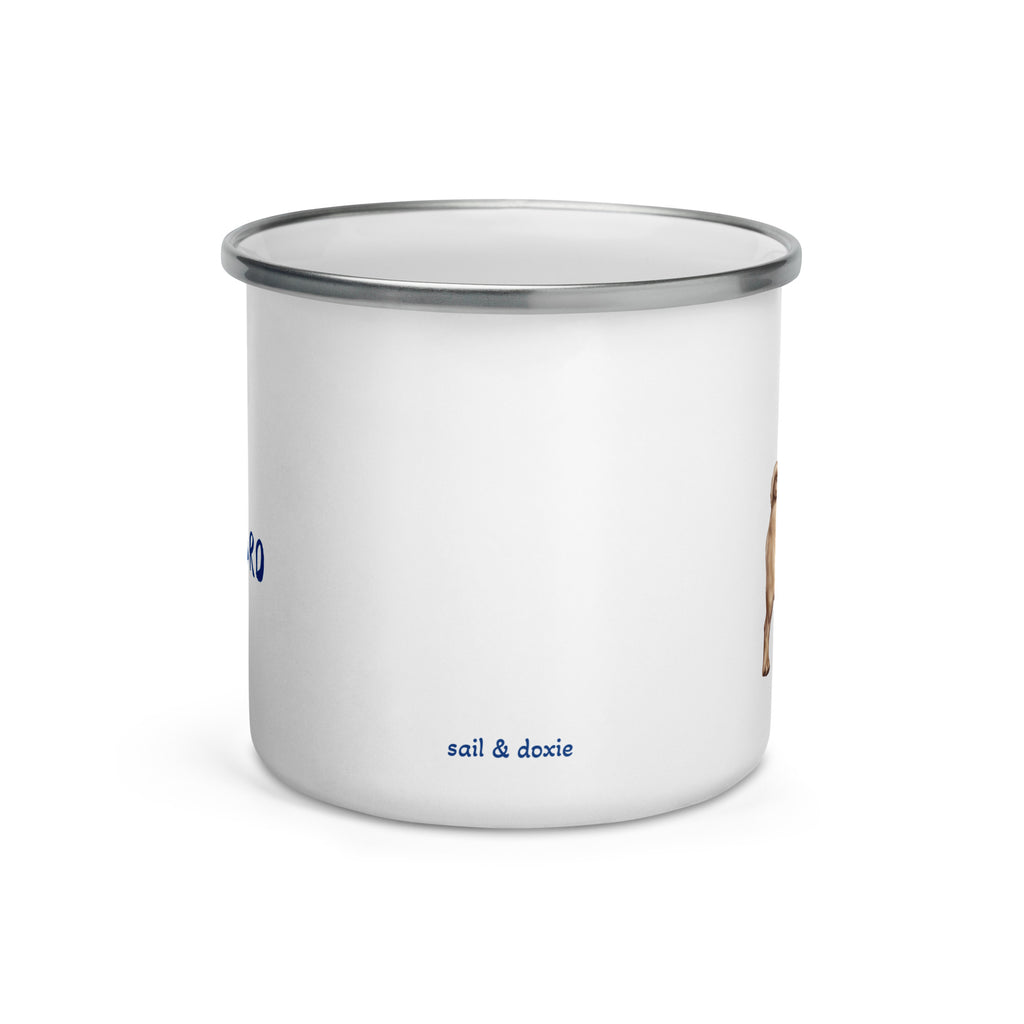 Sail & Doxie Enamel Mug – Pug On Board