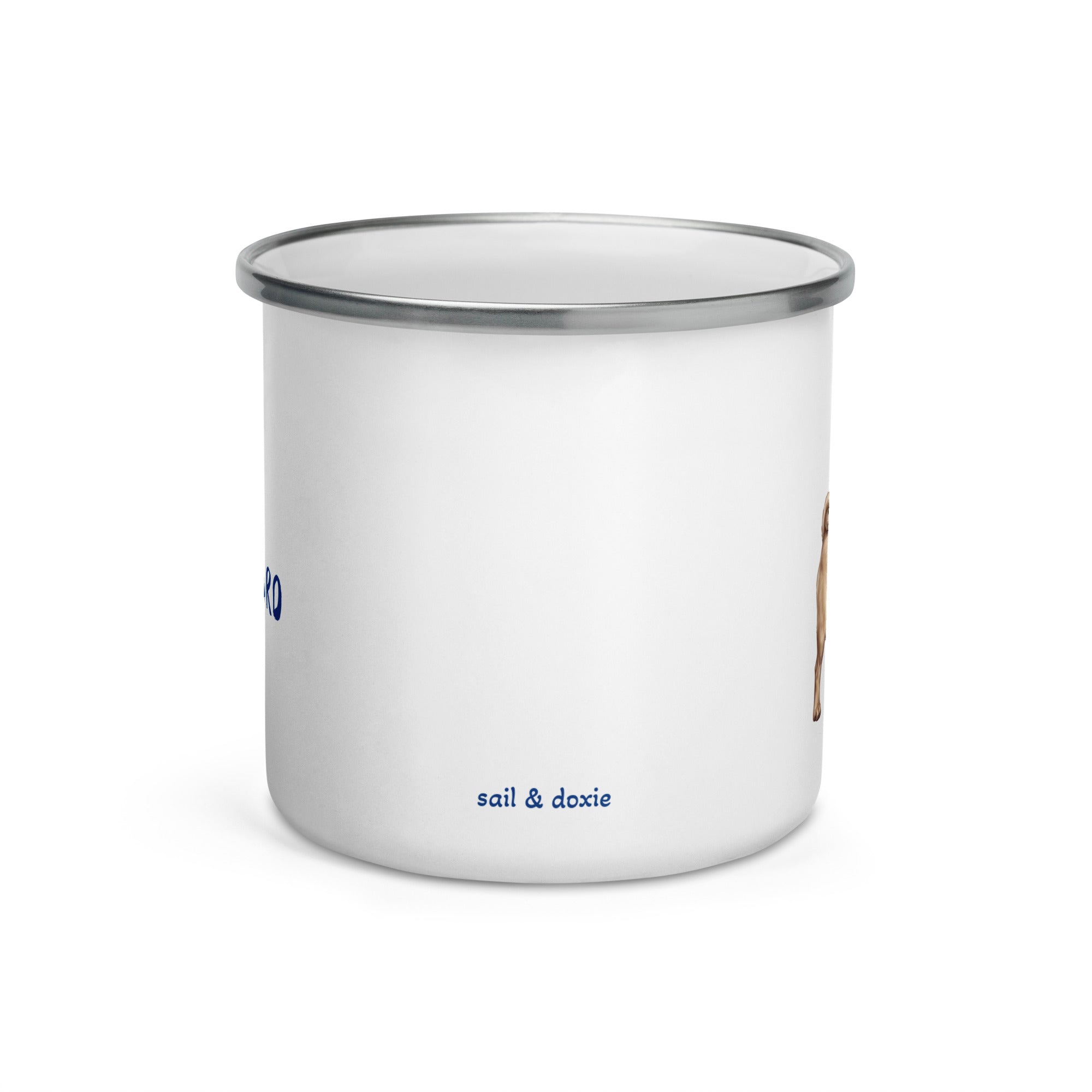 Sail & Doxie Enamel Mug – Pug On Board