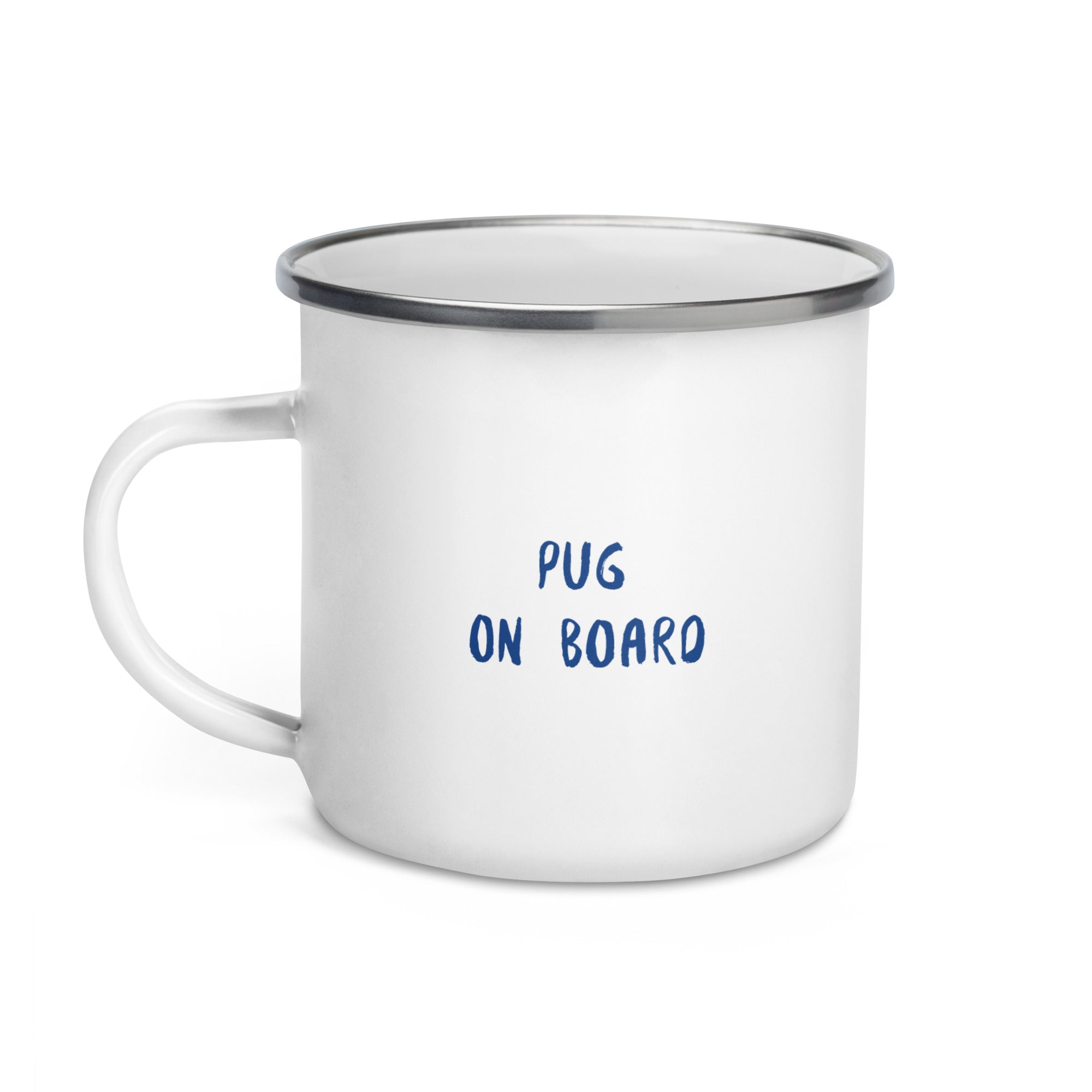 Sail & Doxie Enamel Mug – Pug On Board