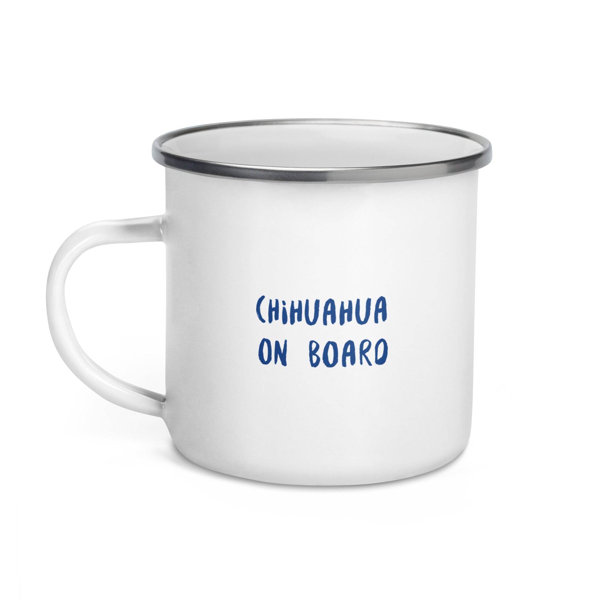 Sail & Doxie Enamel Mug – Chihuahua Shepherd On Board