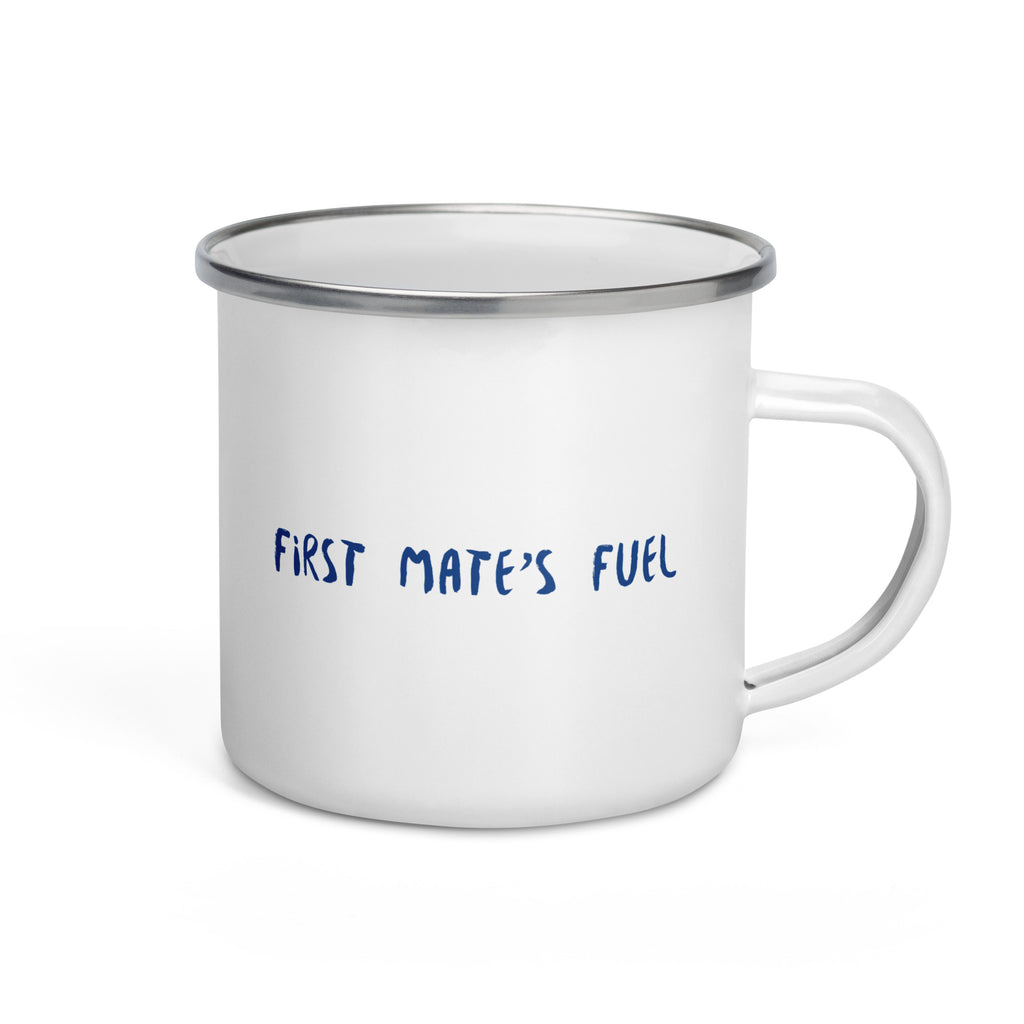 Sail & Doxie Enamel Mug – First Mate's Fuel