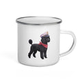 Sail & Doxie Enamel Mug – Poodle (Black) On Board