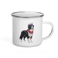 Sail & Doxie Enamel Mug – Border Collie On Board