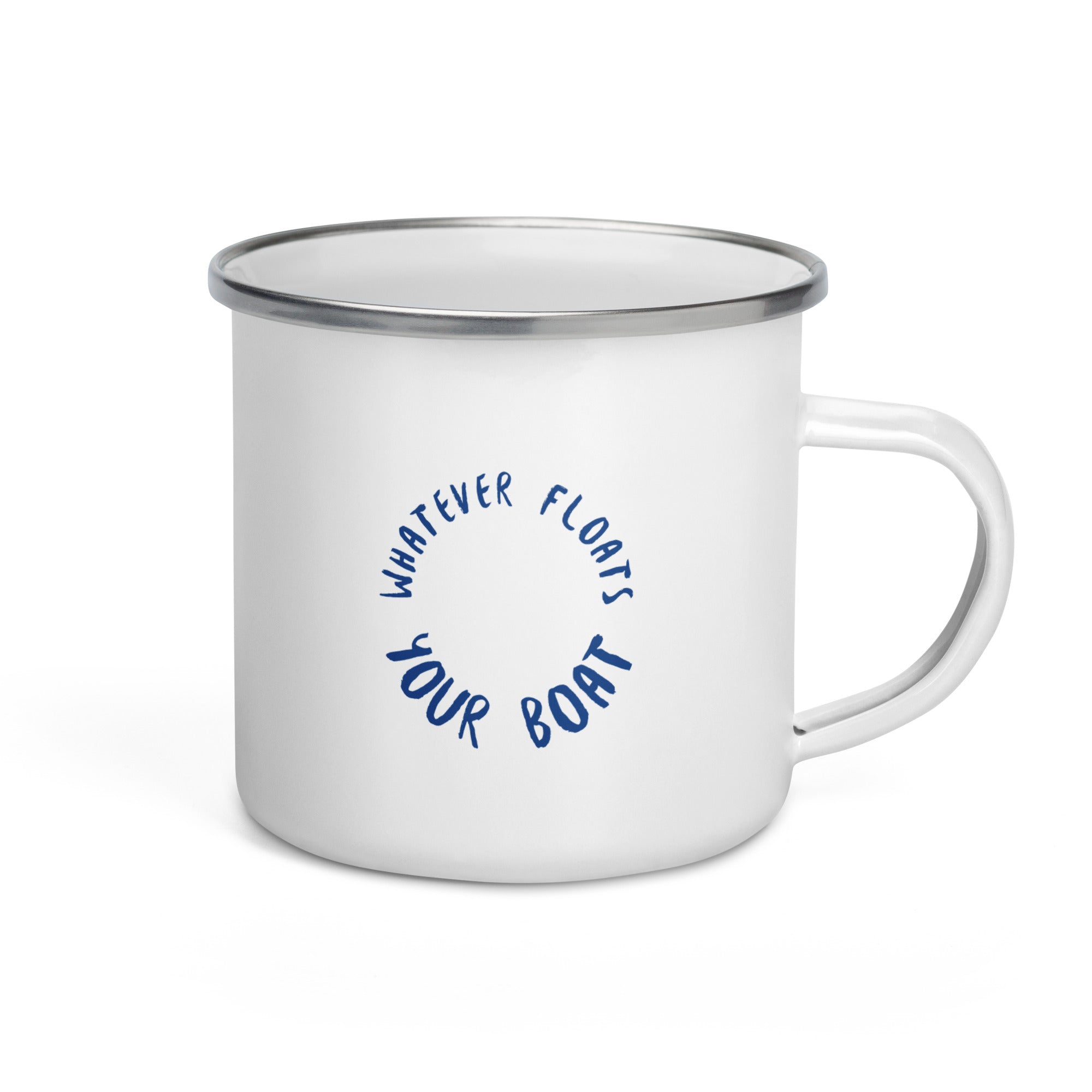 Sail & Doxie Enamel Mug – Whatever Floats Your Boat