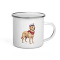 Sail & Doxie Enamel Mug – Labrador (Yellow) On Board