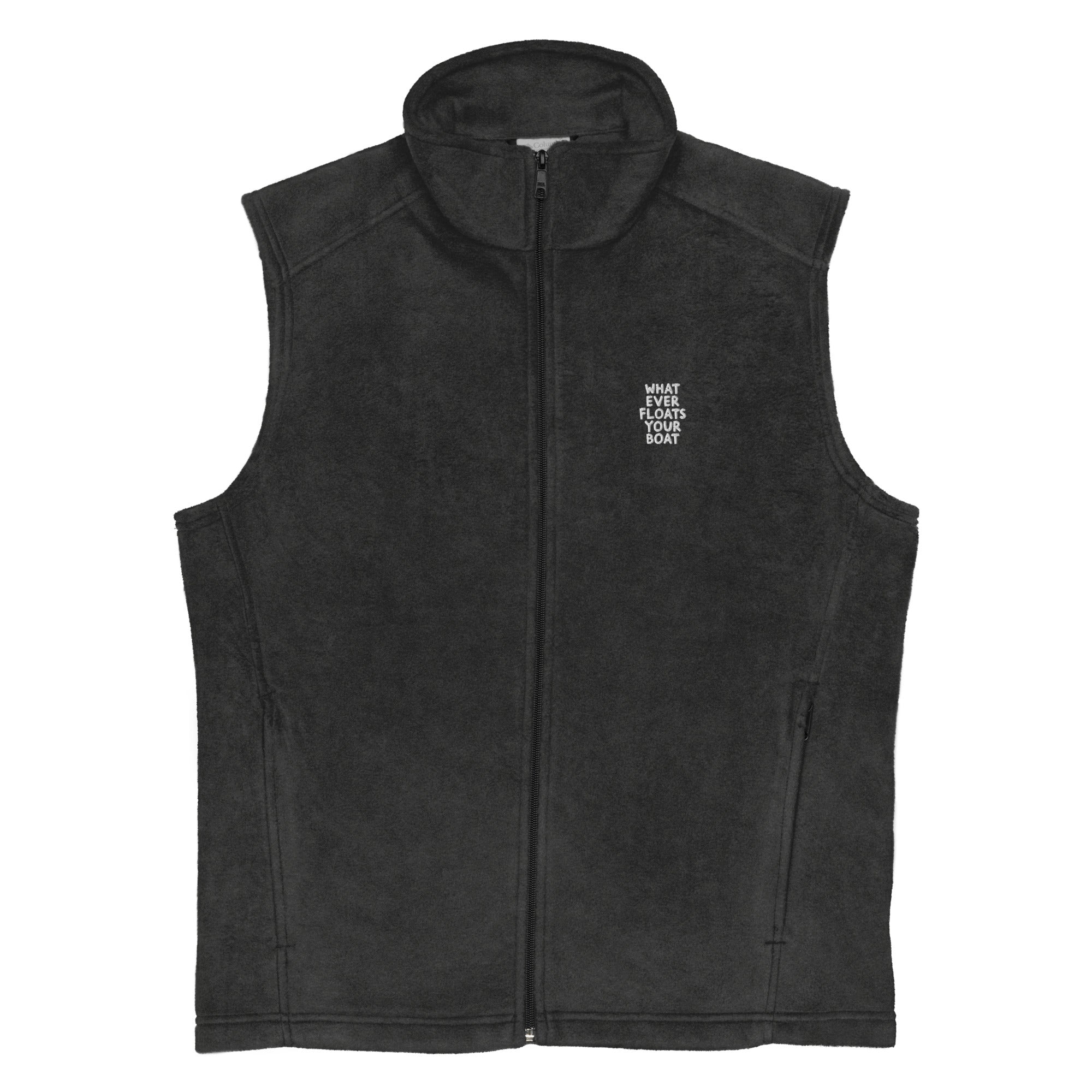 Sail & Doxie Columbia Fleece Vest in Grey – Whatever Floats Your Boat