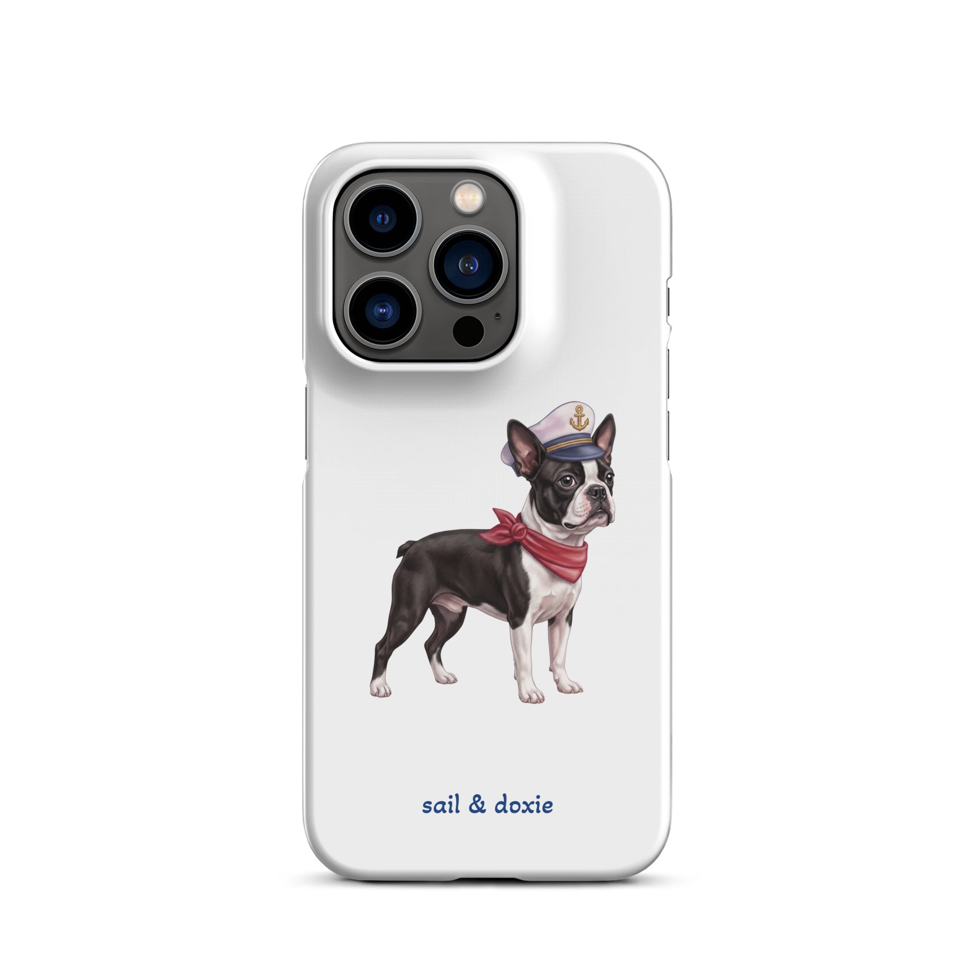 Sail & Doxie iPhone Case – Captain Boston Terrier