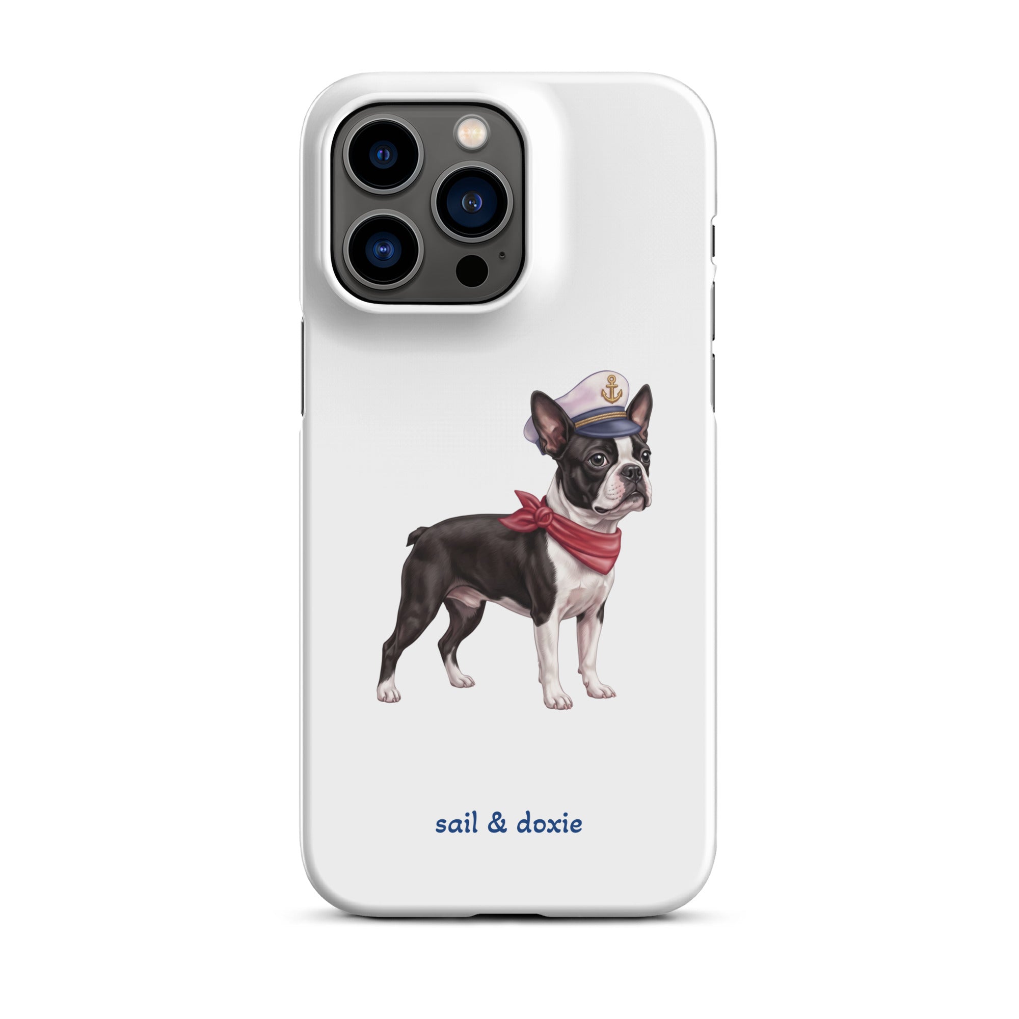 Sail & Doxie iPhone Case – Captain Boston Terrier