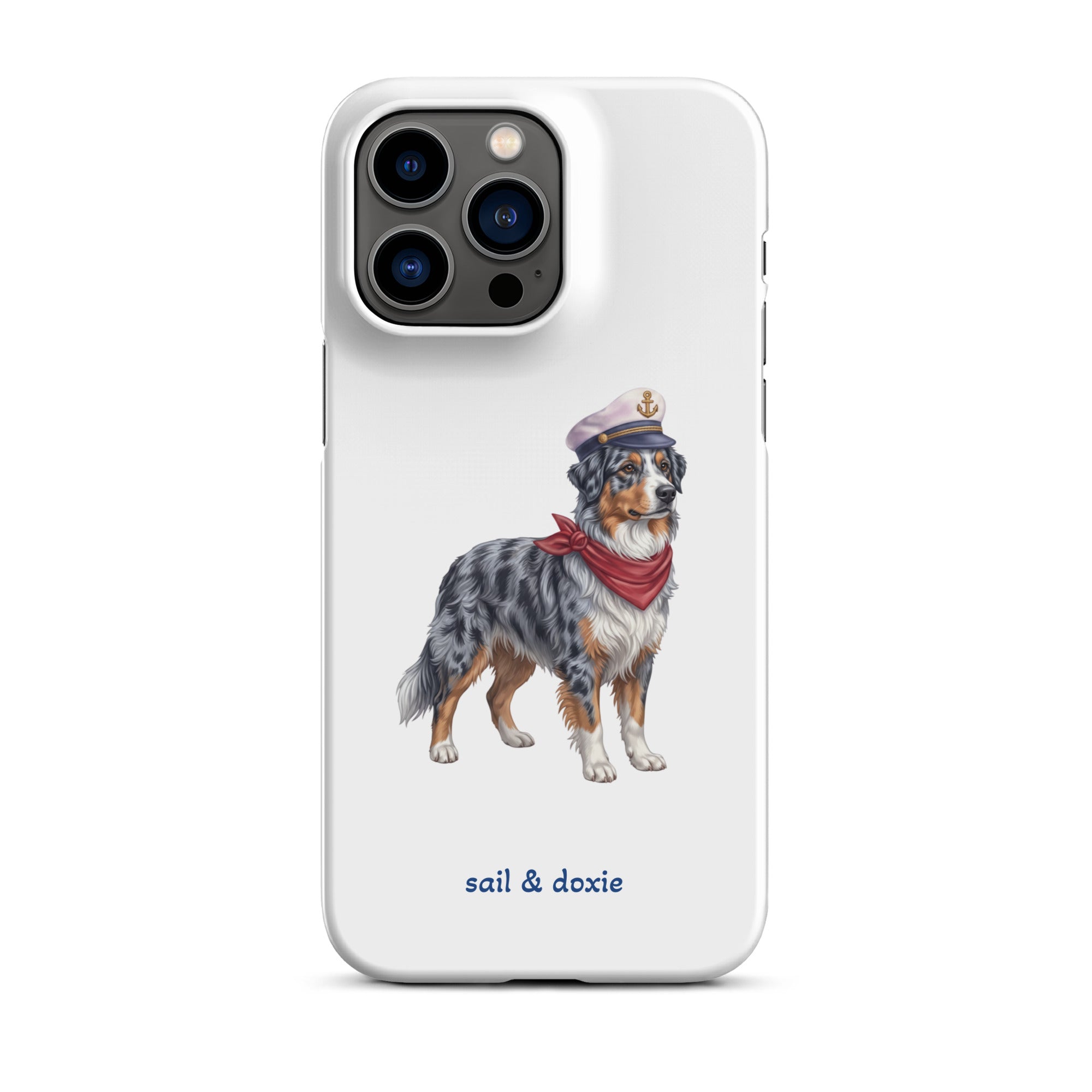 Sail & Doxie iPhone Case – Captain Australian Shepherd