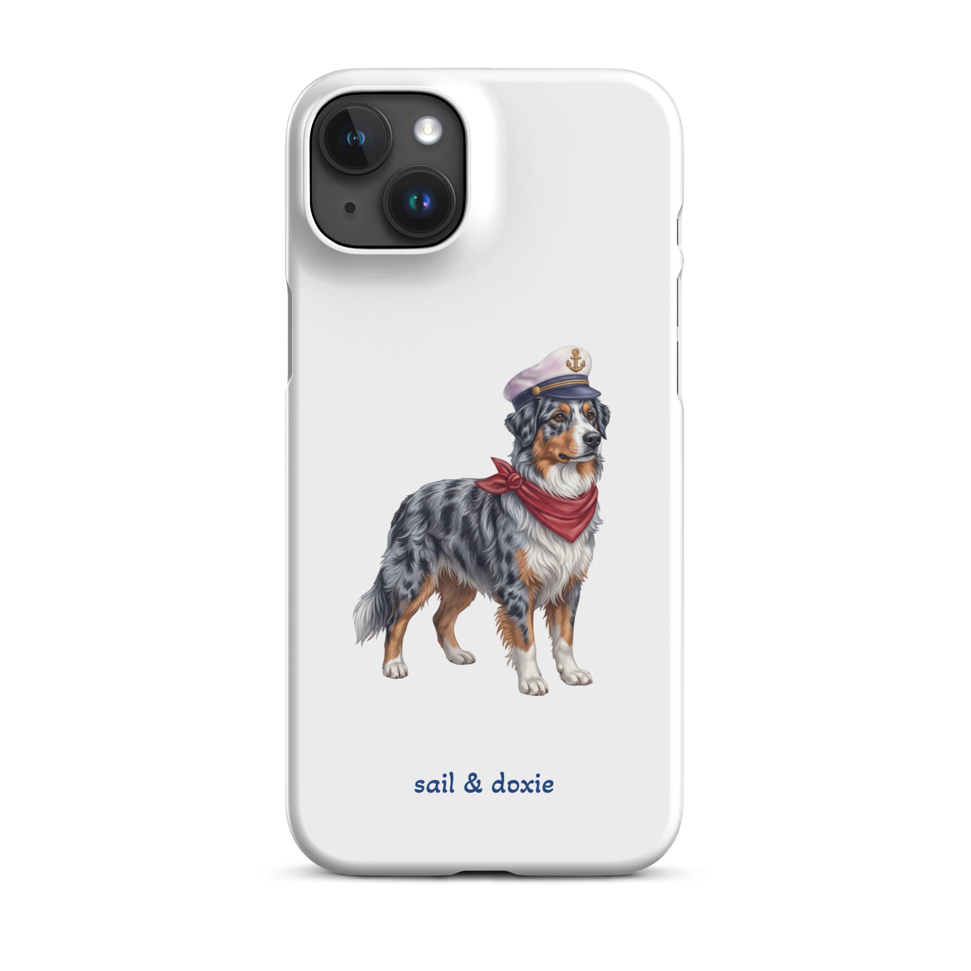 Sail & Doxie iPhone Case – Captain Australian Shepherd