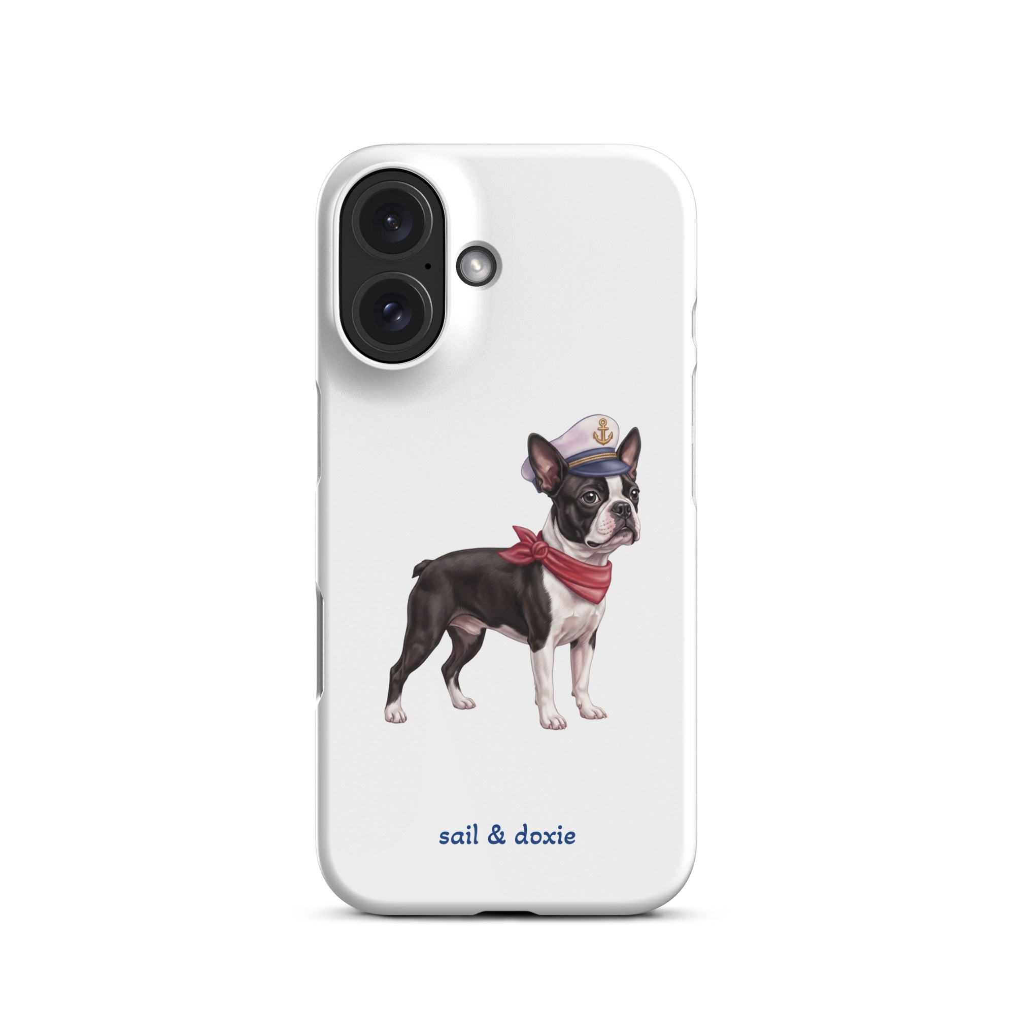 Sail & Doxie iPhone Case – Captain Boston Terrier