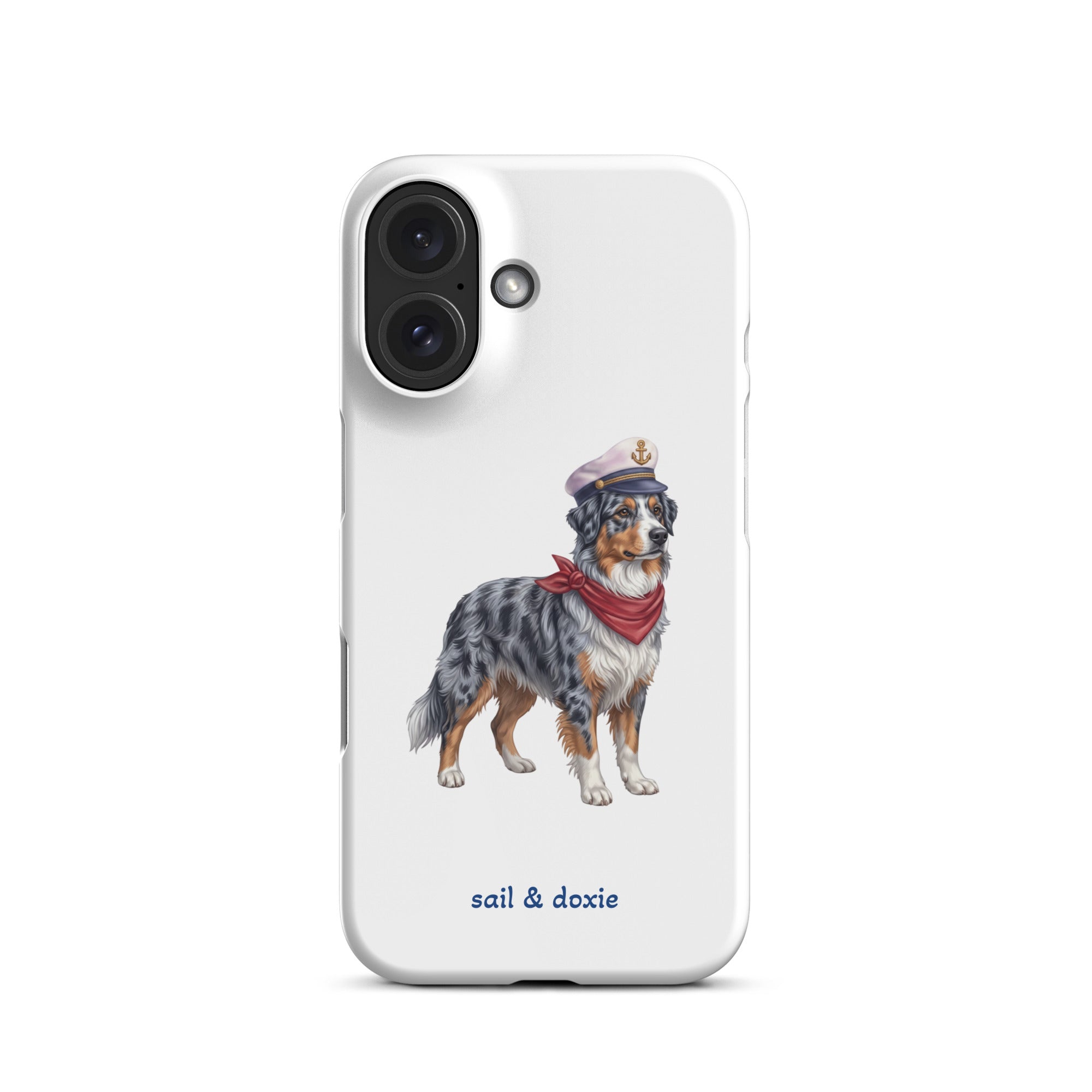 Sail & Doxie iPhone Case – Captain Australian Shepherd