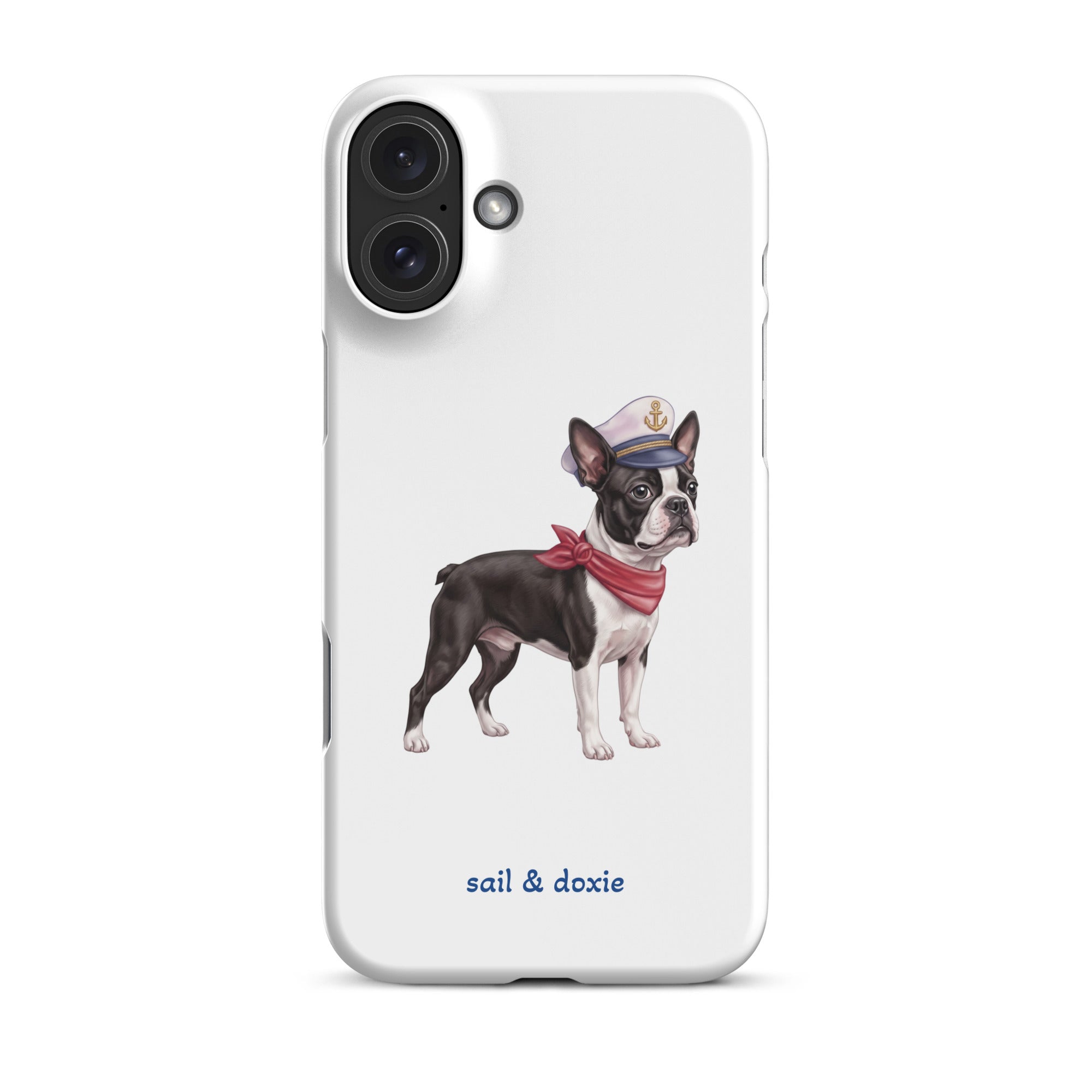Sail & Doxie iPhone Case – Captain Boston Terrier