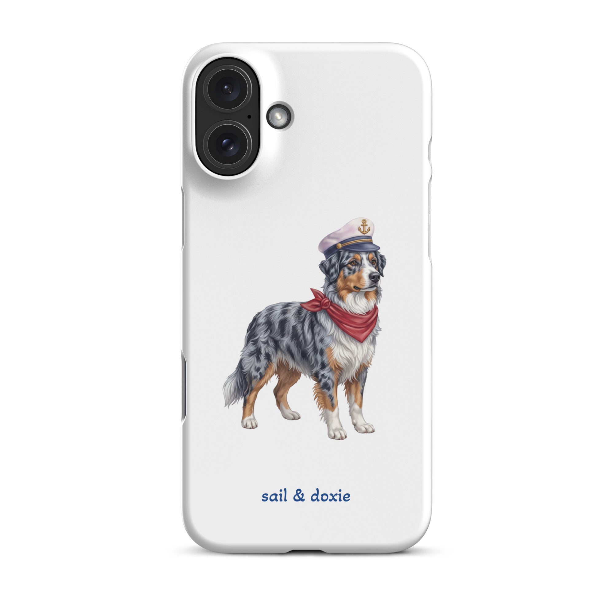 Sail & Doxie iPhone Case – Captain Australian Shepherd