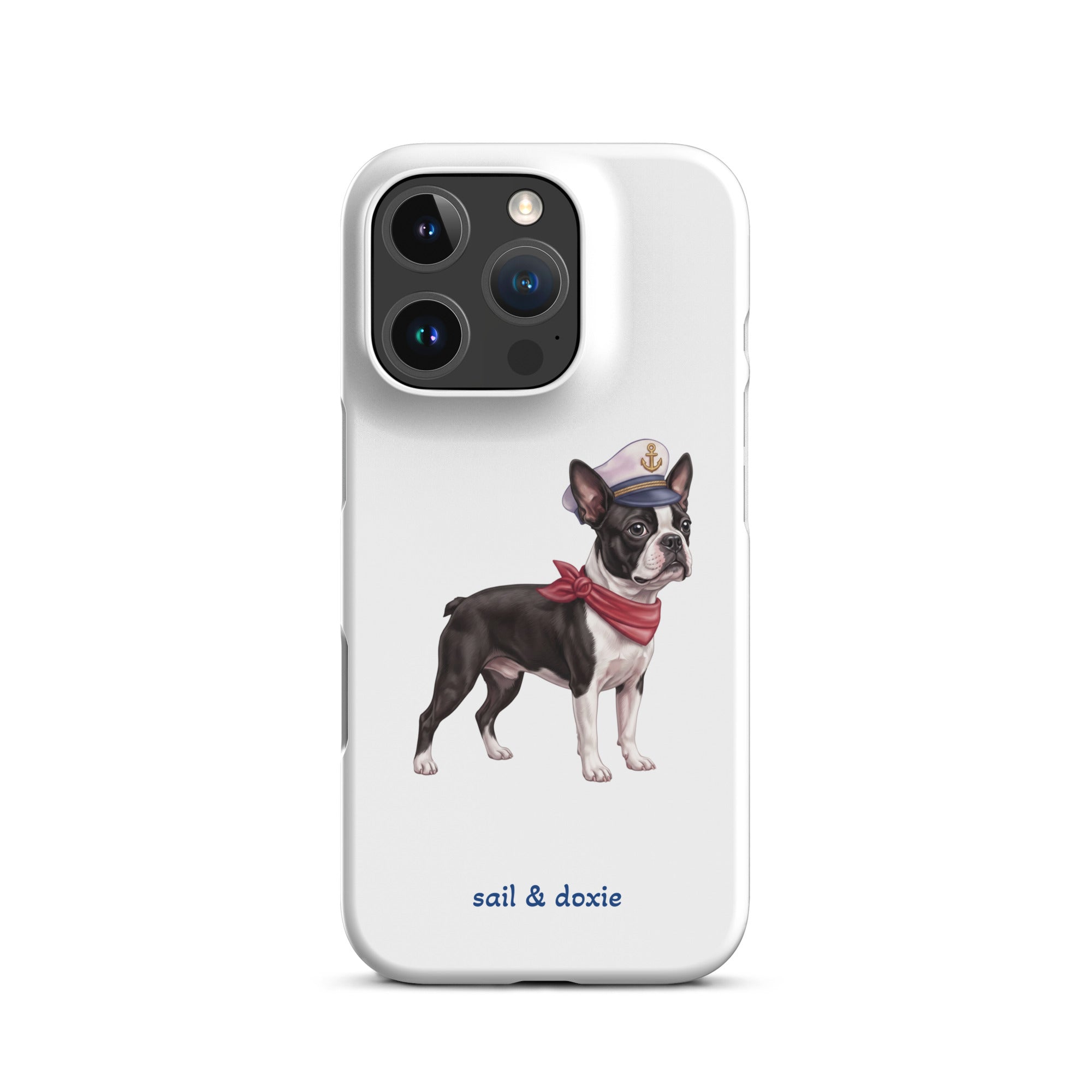 Sail & Doxie iPhone Case – Captain Boston Terrier