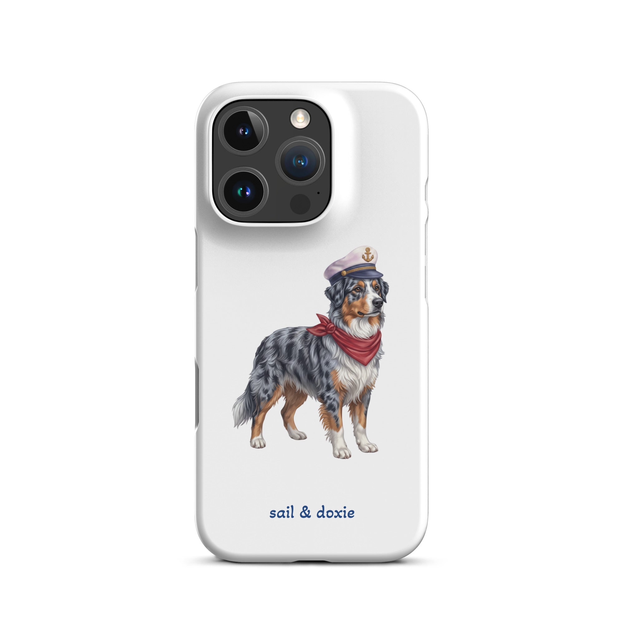 Sail & Doxie iPhone Case – Captain Australian Shepherd