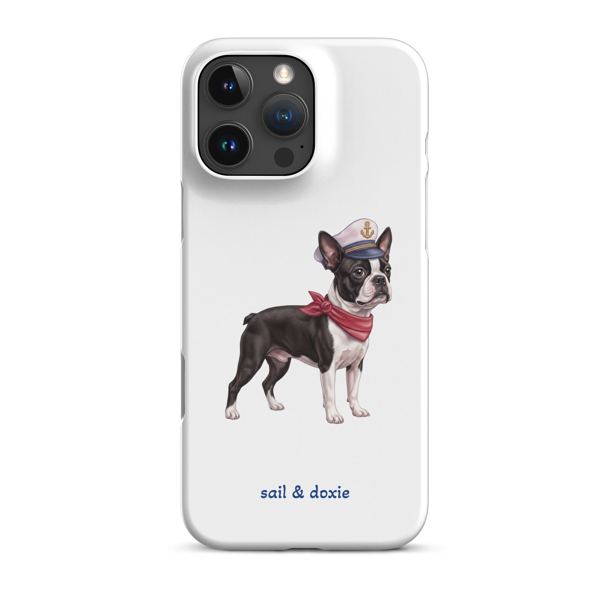 Sail & Doxie iPhone Case – Captain Boston Terrier