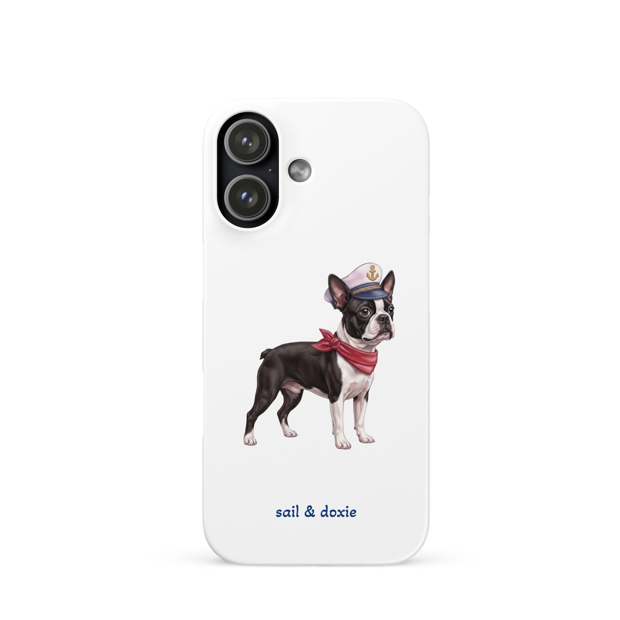 Sail & Doxie iPhone Case – Captain Boston Terrier
