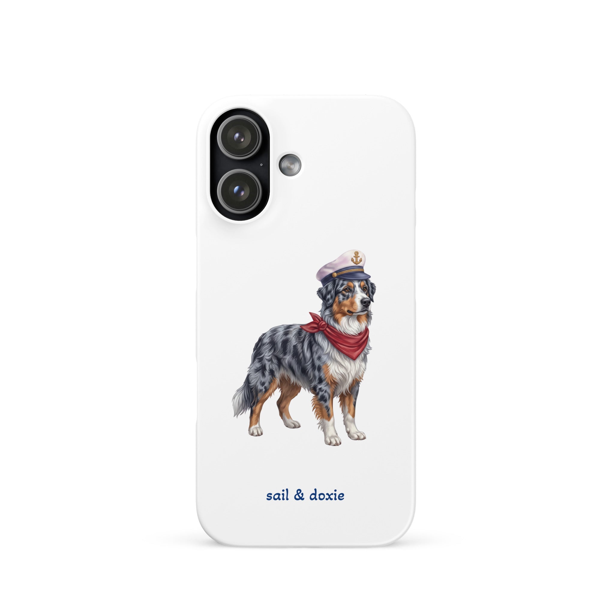 Sail & Doxie iPhone Case – Captain Australian Shepherd