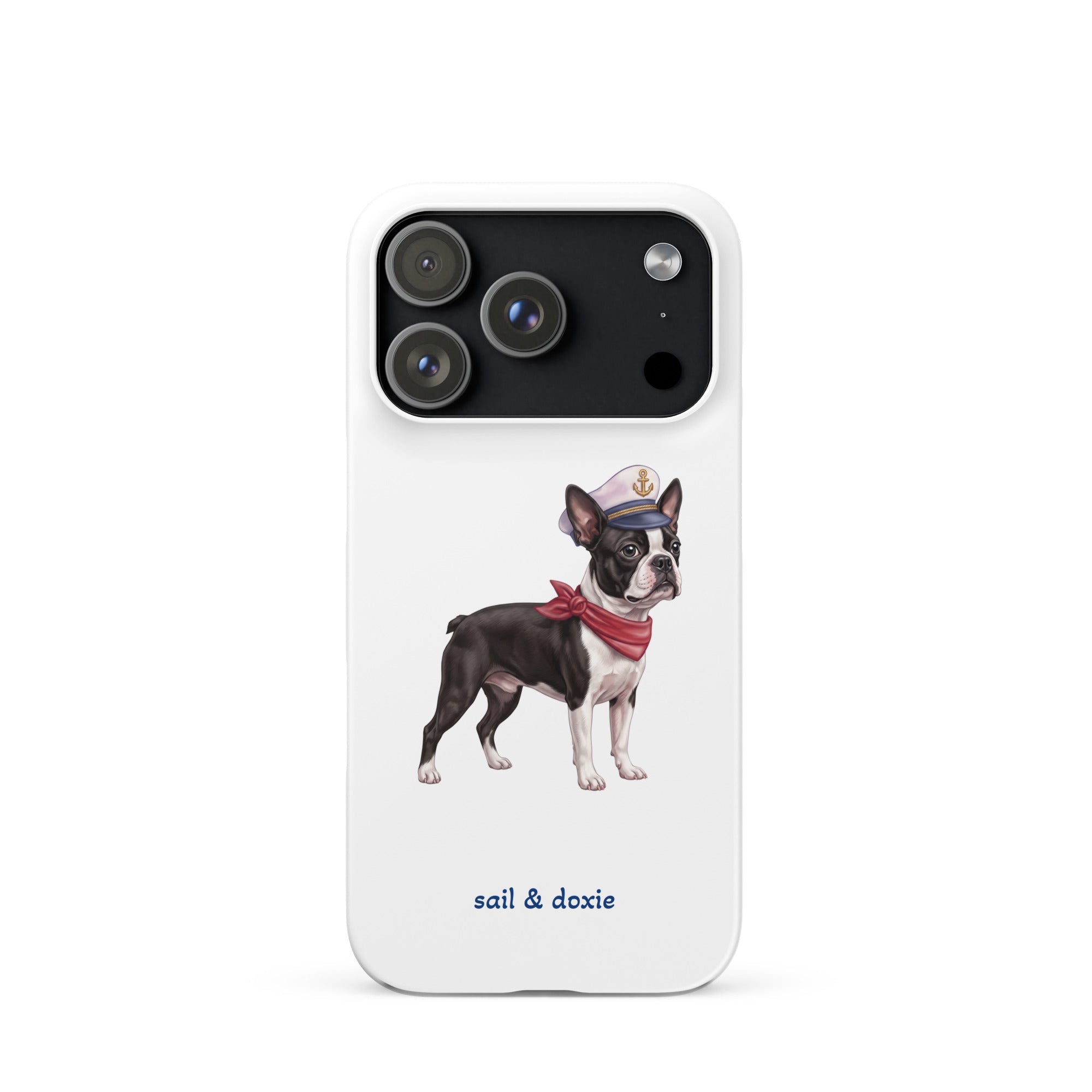 Sail & Doxie iPhone Case – Captain Boston Terrier