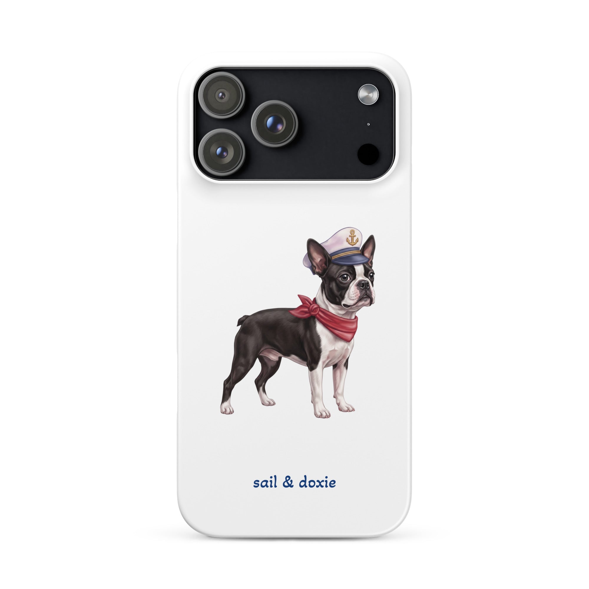 Sail & Doxie iPhone Case – Captain Boston Terrier