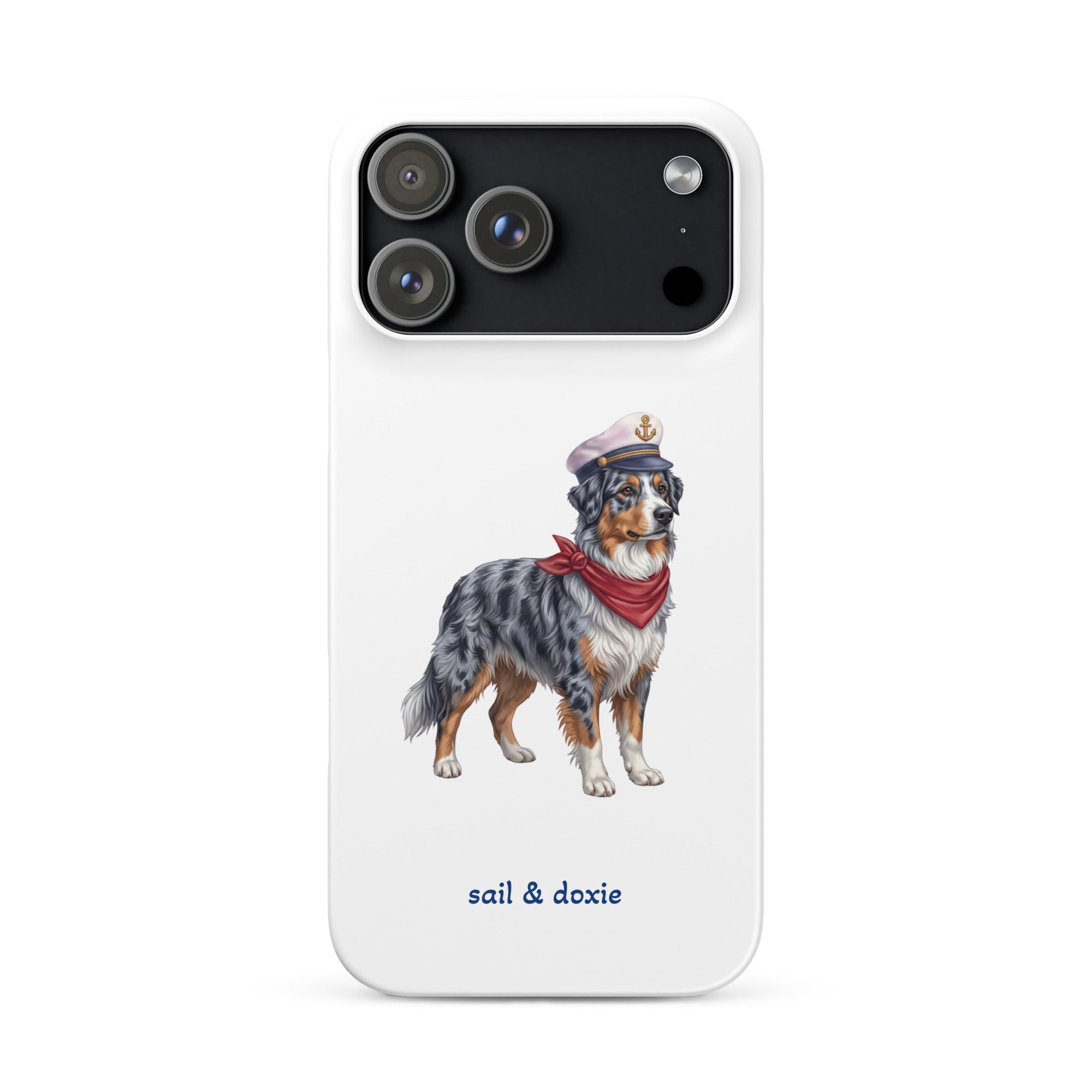 Sail & Doxie iPhone Case – Captain Australian Shepherd